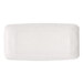 A white rectangular melamine platter.