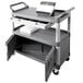 Rubbermaid FG409400GRAY Xtra Gray 300 lb. Instrument Cart with Lockable Doors and Sliding Drawers Main Thumbnail 1