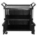 Rubbermaid FG409500BLA Xtra Black 300 lb. Equipment Cart with Lockable Doors Main Thumbnail 3