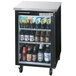 Beverage-Air BB24HC-1-FG-B 24" Black Counter Height Glass Door Food Rated Back Bar Refrigerator Main Thumbnail 1
