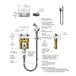 T&S B-0512-0101-CV Concealed Mixing Faucet with 3" Centers, 002857-40 Spray Valve, 72" Hose, Vacuum Breaker, and Check Valves Main Thumbnail 1