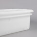 A white Tablecraft plastic container with a lid.