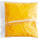 A white plastic bag of Muy Fresco yellow cheddar cheese sauce with a white label.