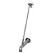 A T&S chrome plated metal faucet with a long handle.