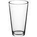 A clear, empty 20 oz. mixing glass with a slightly tapered shape.