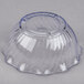 A clear plastic bowl with a clear rim.
