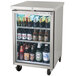 Beverage-Air BB24HC-1-FG-S 24" Stainless Steel Counter Height Glass Door Food Rated Back Bar Refrigerator Main Thumbnail 1