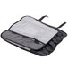 A black and white Mercer Culinary knife case bag with a zipper.