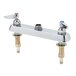 T&S B-1120-XS-LN Deck Mount Workboard Faucet with 8" Centers, Escutcheon, and Tailpieces Main Thumbnail 1