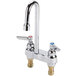 A T&S chrome medical faucet with lever handles.