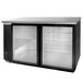 Beverage-Air BB58HC-1-FG-B 59" Black Counter Height Glass Door Food Rated Back Bar Refrigerator Main Thumbnail 1