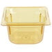 A clear plastic food pan with a lid.