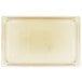 A white rectangular Vollrath Super Pan plastic food pan with a square object in the middle.