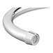 A chrome deck-mount faucet with an 8-inch gooseneck spout.
