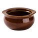 Acopa 12 oz. Brown Stoneware Onion Soup Crock / Bowl - 24/Case Main Thumbnail 3