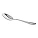 A stainless steel dinner or dessert spoon with a polished finish and a simple, elegant handle design.