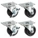 Beverage-Air 00C31-034ABB 3" Plate Casters for DW49 Series Bottle Coolers - 4/Set Main Thumbnail 1