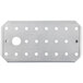 A stainless steel Vollrath 1/4 size false bottom with holes.