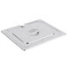 A Vollrath stainless steel slotted cover for a Super Pan 3 on a white background.