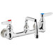 T&S B-2428 Wall Mount Mixing Faucet with 8" Adjustable Centers and 12" Swing Nozzle Main Thumbnail 2