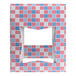 A square bakery box with a patriotic USA flag print and a window on the front.