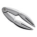 A metallic, claw-shaped tool with serrated gripping edges, resembling a lobster claw.