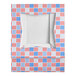 A square bakery box with a patriotic USA flag print and a clear window on the top.