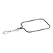 A rectangular-shaped metal heating element with an attached white electrical cord.