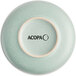 A light blue, matte-finish bowl shown upside down with the brand name 'ACOPA' printed on the bottom.