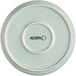 A round, matte blue plate with a subtle speckled texture and the word 'ACOPA' printed in the center.