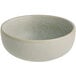 A small, round, ash gray bowl with a matte finish.