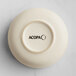 The image shows the underside of a round, off-white bowl with the brand name 'ACOPA' printed in black on the base.