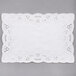 Hoffmaster 310711 10" x 14" White Normandy Lace Paper Placemat with Scalloped Edge - 1000/Case Main Thumbnail 2