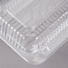 Dart C60UT1 StayLock 14 3/8" x 5 1/2" x 3 1/8" Clear Hinged Plastic 14" Strudel or Hoagie Container - 250/Case Main Thumbnail 4