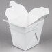 Fold-Pak 16WHWHITEM 16 oz. White Chinese / Asian Paper Take-Out Container with Wire Handle - 100/Pack Main Thumbnail 3