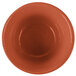 A close up of a Tablecraft copper cast aluminum bowl.