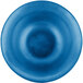 A blue bowl with a circular center.