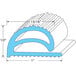 All Points 74-1139 Extruded Vinyl Compression Door Gasket Strip - 10' x 1" x 1/2" Main Thumbnail 2