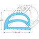 All Points 74-1190 Compression Door Gasket Strip - 10' x 11/16" x 1/2" Main Thumbnail 2