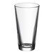 A clear, tall, 20 oz. rim tempered mixing glass.