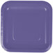 Creative Converting 453268 7" Purple Square Paper Plate - 180/Case Main Thumbnail 2