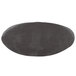 A black oval Scrubble sand screen disc with a white background.