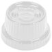 A white Tablecraft cast aluminum souffle bowl with ridges on a white background.