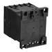 A black rectangular electrical component with mounting holes and measurement markings on one side.