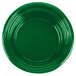 A green Tablecraft cast aluminum bowl with ridges on a white background.