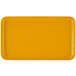 A yellow rectangular Cambro tray with a white border.