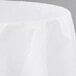Creative Converting 923272 82" White OctyRound Tissue / Poly Table Cover - 12/Case Main Thumbnail 2