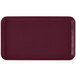 A rectangular burgundy Cambro tray.