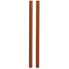 A pair of brown Aarco cedar plastic lumber posts.