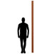 A silhouette of a man standing next to an Aarco cedar plastic lumber post.